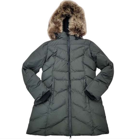 REDX Outerwear Hooded Puffer Jacket Green Mid-Length Winter Parka Women’s M - Picture 17 of 17